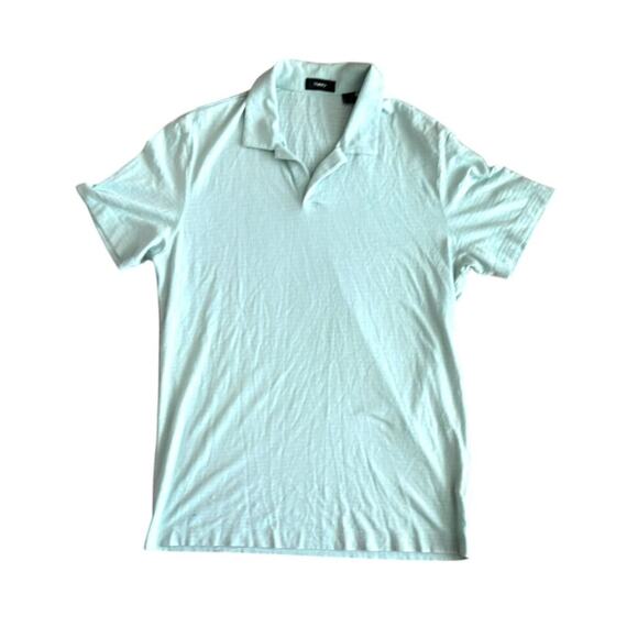 Theory Light Green Cotton Polo Shirt - Men’s L Resort Summer Classic -  Flaw - Picture 1 of 4